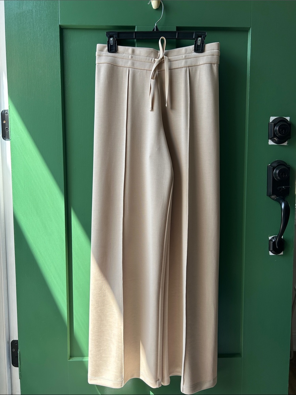 ANTONIO MELANI beige Wide-Leg Drawstring Soft Pants